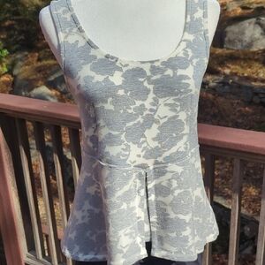 Elegant Women's Gray Brocade Top